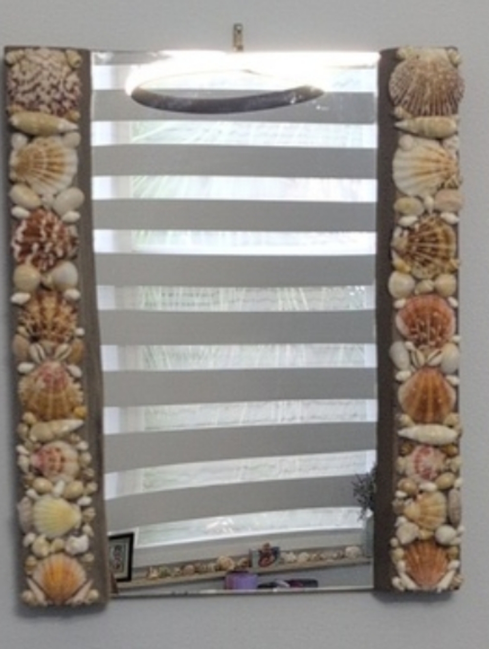 Shell Art Mirror, Seashell Art, Decorative Mirror, Home Decorl Seashells Coastal